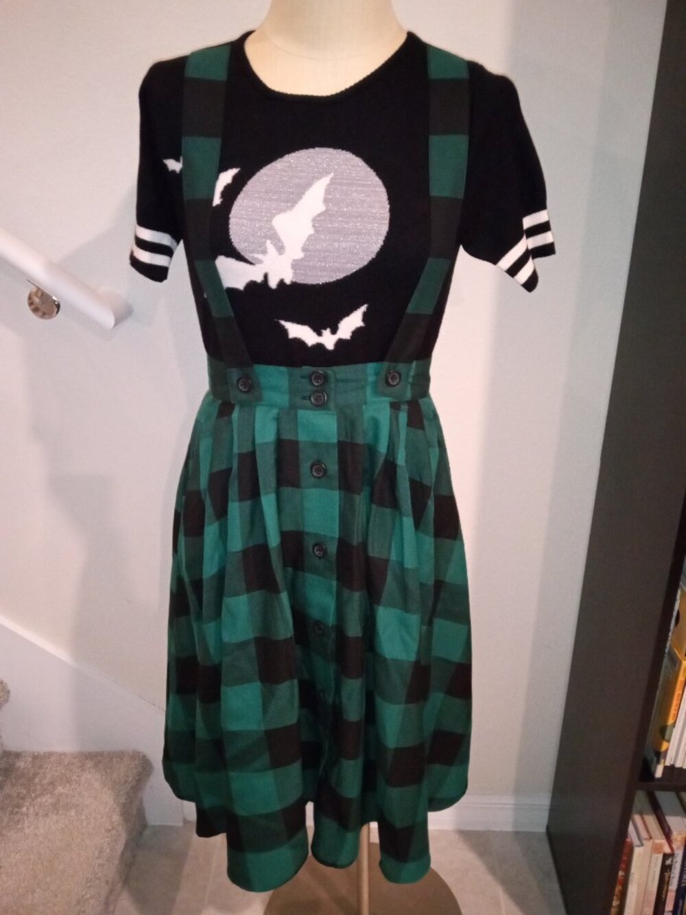 NWT Hell Bunny Teen Spirit Pinafore Jumper